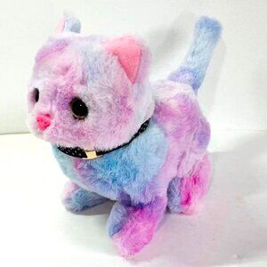 Battery Operated Walking Toy Kitty Cat - Pink/Blue